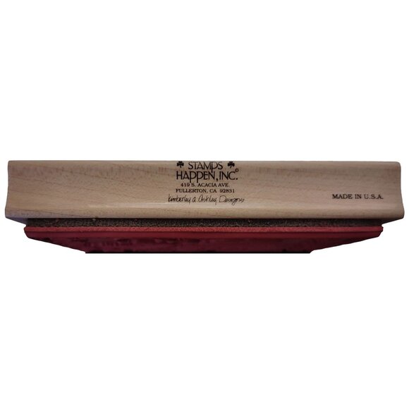 Stamps Happen "I Wish For You A Year" Rubber Stamp Wood Mounted - Picture 5 of 5